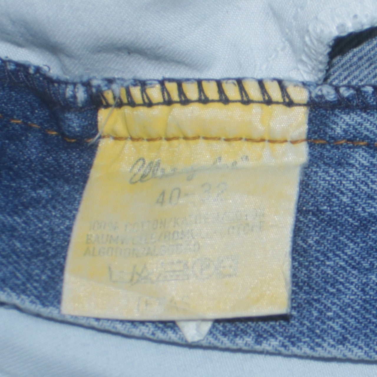 Wrangler Men's Blue 40x32 Regular Fit Straight Denim Jeans