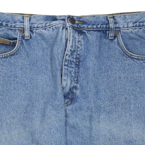 Wrangler Men's Blue 40x32 Regular Fit Straight Denim Jeans