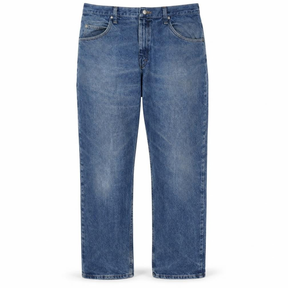 Wrangler Men's Blue 36x30 Relaxed Fit Straight Denim Jeans