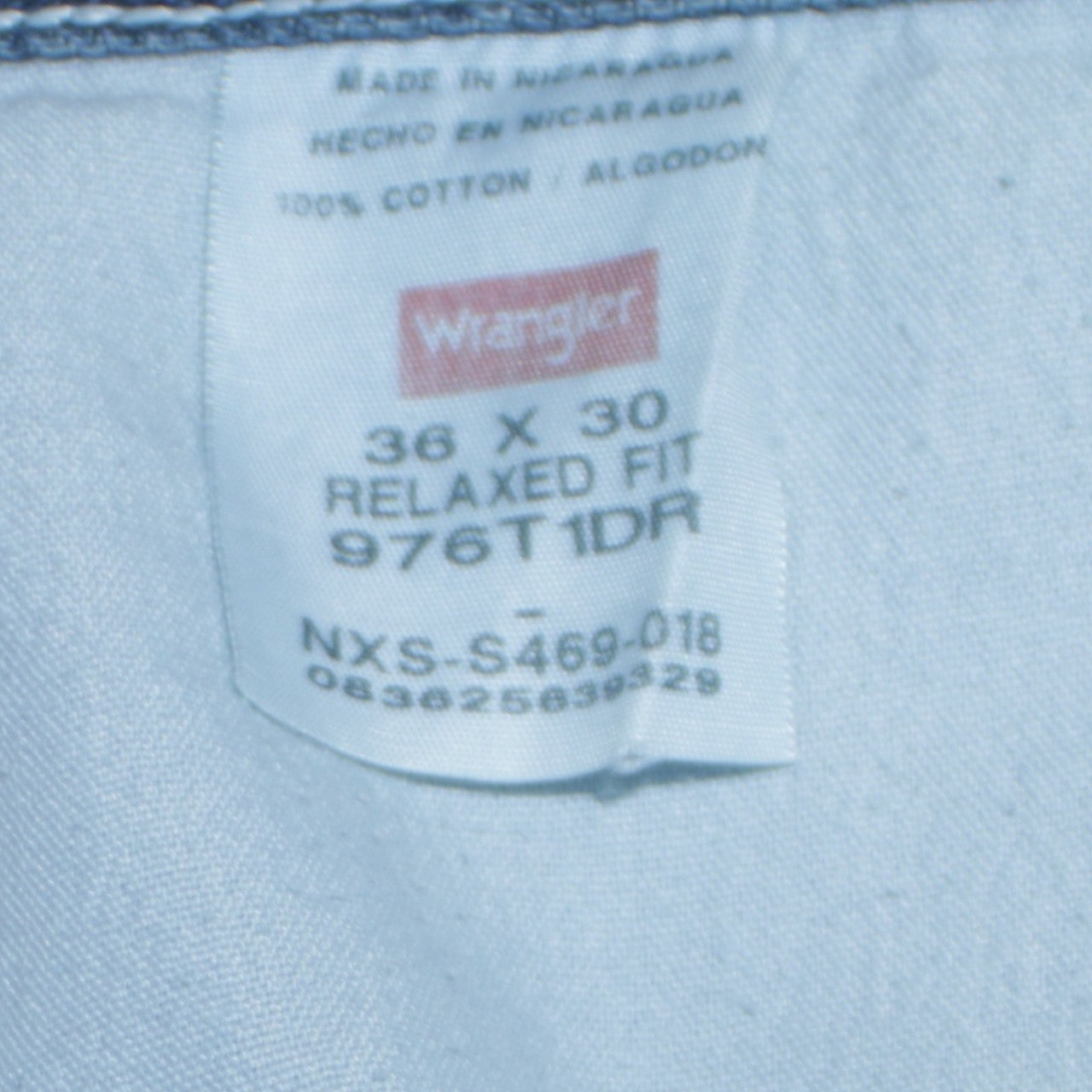 Wrangler Men's Blue 36x30 Relaxed Fit Straight Denim Jeans