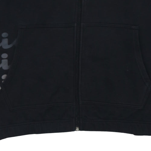 Champion Men's Black 2XL Full Zip Hoodie Fleece Sweatshirt