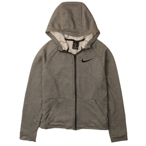 Nike Boys Grey XL Full Zip Hoodie Dri-Fit Sweatshirt 13-15 Years
