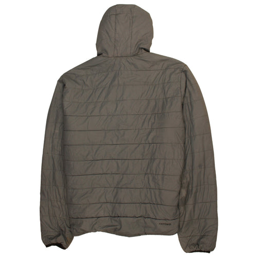 Umbro Men’s Grey 2XL Hooded Puffer Jacket Full Zip Quilted Coat