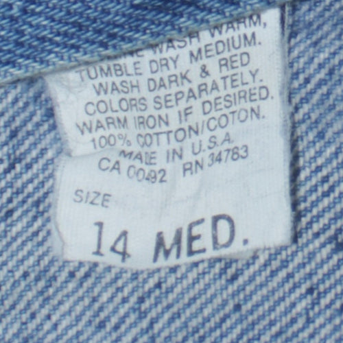 Lee Womens Blue High Rise Mom Jeans Size 14 Vintage 90s Denim