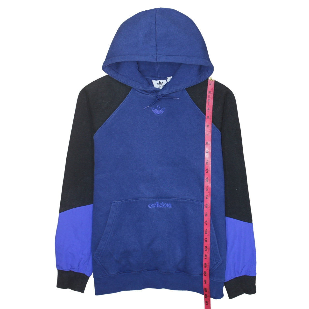 Adidas Men's Blue Pullover Hoodie Medium Fleece Sweatshirt