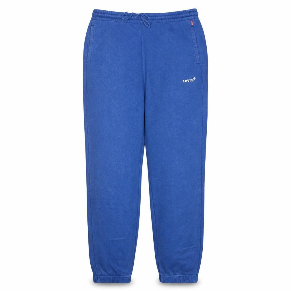 Front view of Levi's Men's Blue Fleece Sweatpants M Regular Fit Joggers