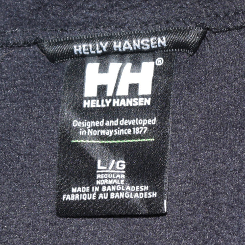 Helly Hansen Mens Black Fleece Full Zip Jacket Size L Regular Fit