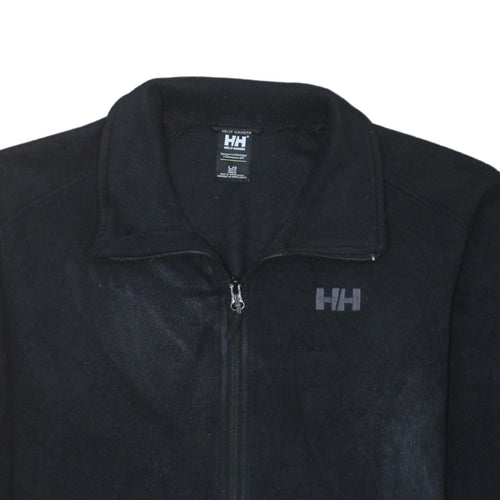 Helly Hansen Mens Black Fleece Full Zip Jacket Size L Regular Fit