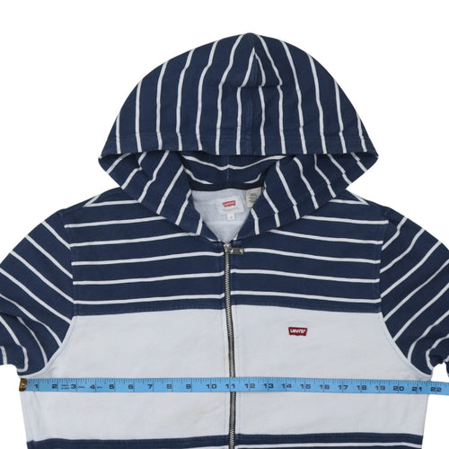 Levi's Men's Blue Striped Full Zip Hoodie Size M
