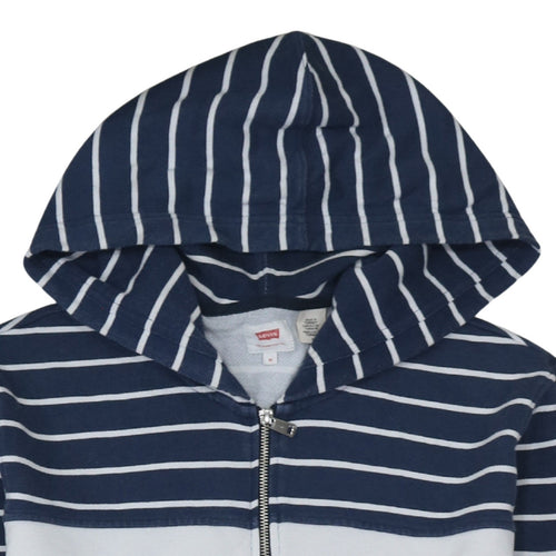 Levi's Men's Blue Striped Full Zip Hoodie Size M