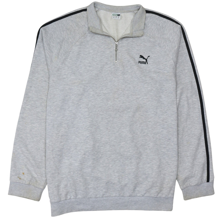 Puma Mens Grey 2XL 1/4 Zip Track Jacket Sports Activewear