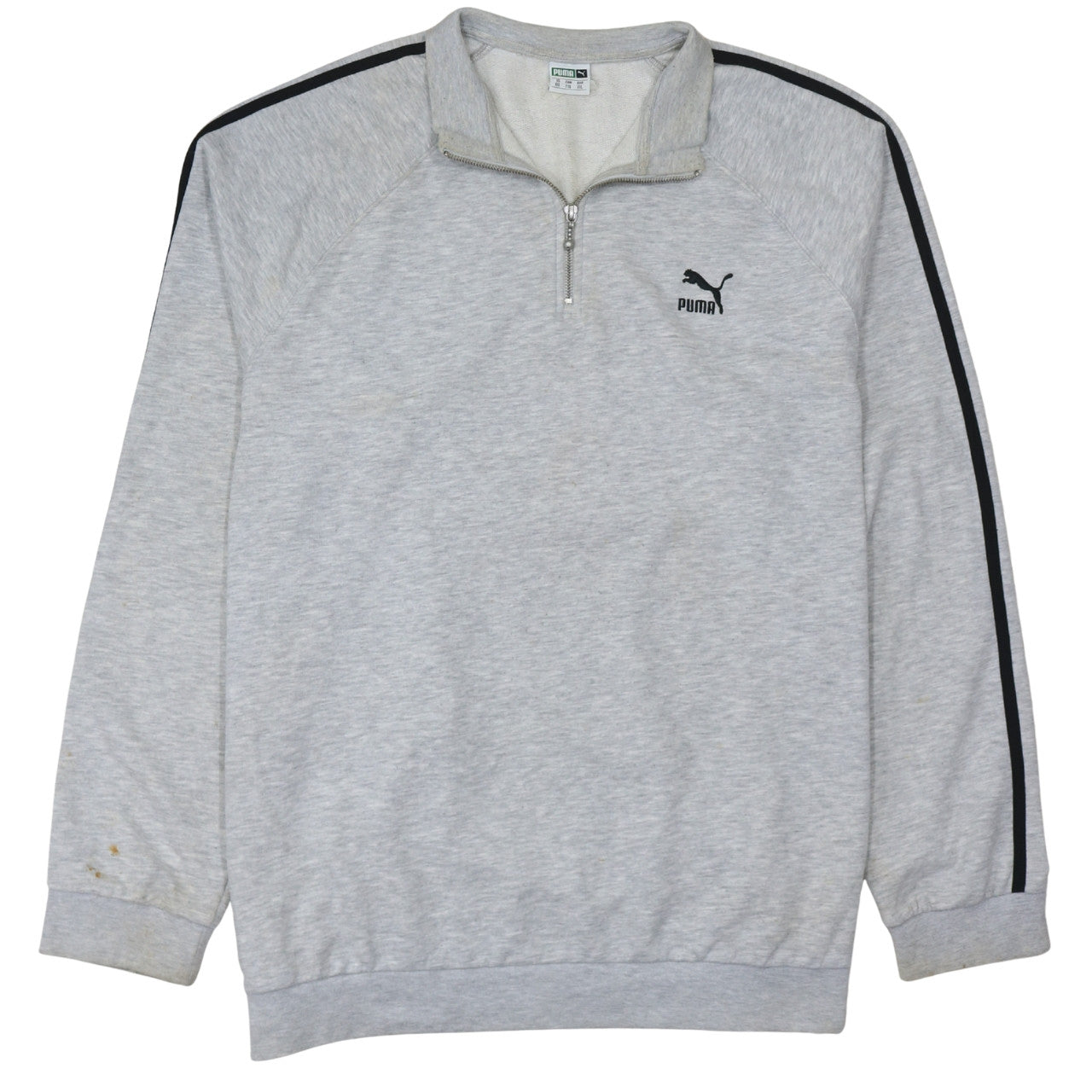 Puma Mens Grey 2XL 1/4 Zip Track Jacket Sports Activewear