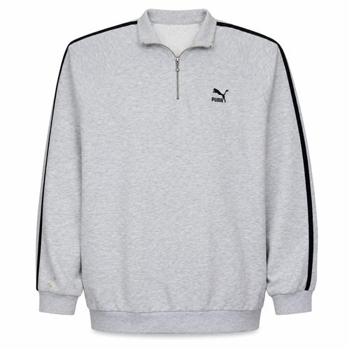 Puma Mens Grey 2XL 1/4 Zip Track Jacket Sports Activewear