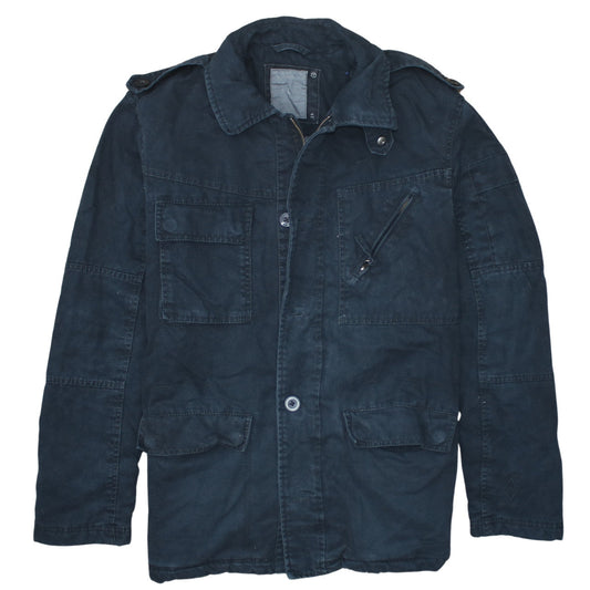 Christian Dior Men Blue Cotton Military Jacket Size M