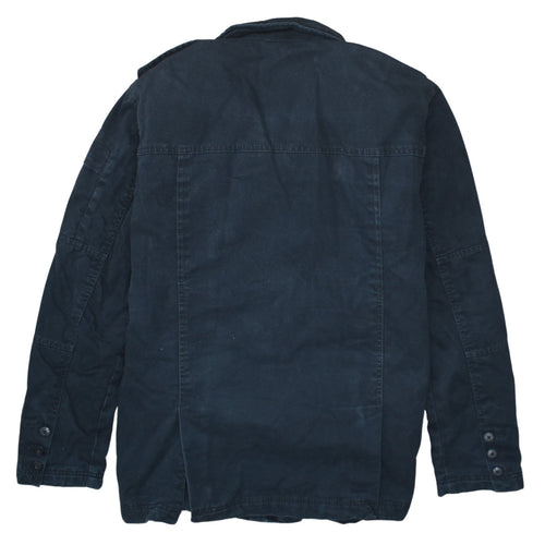 Christian Dior Men Blue Cotton Military Jacket Size M