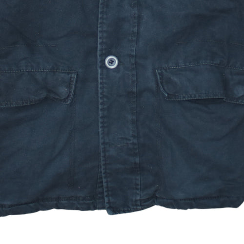 Christian Dior Men Blue Cotton Military Jacket Size M