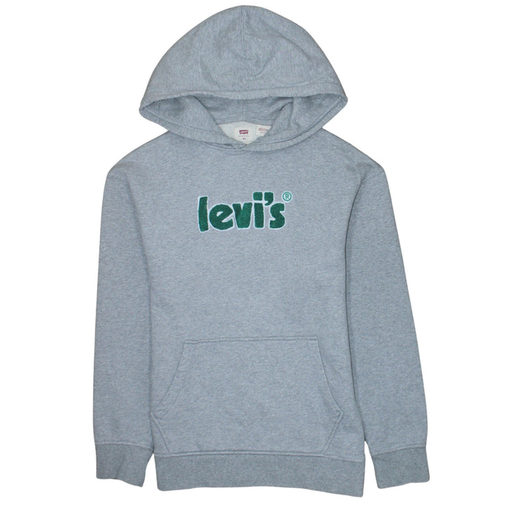 Levi's Men's Grey Relaxed Fit Pullover Hoodie XS Graphic Logo
