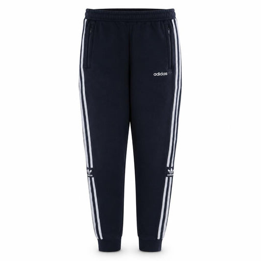 Adidas Boys Blue Jogger Sweatpants 15-16 Years Elastic Waist Fleece Activewear