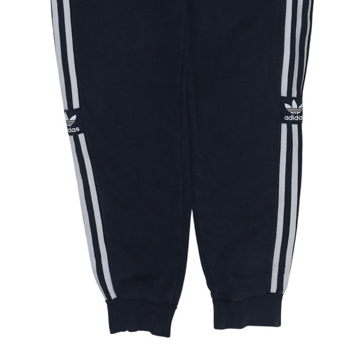 Adidas Boys Blue Jogger Sweatpants 15-16 Years Elastic Waist Fleece Activewear