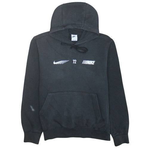 Nike Men's Black Pullover Hoodie Small Logo Graphic Fleece