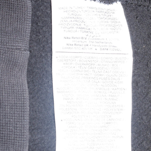 Nike Men's Black Pullover Hoodie Small Logo Graphic Fleece