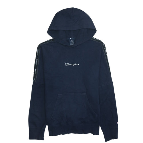 Champion Men's Blue Medium Pullover Hoodie Logo Sweatshirt