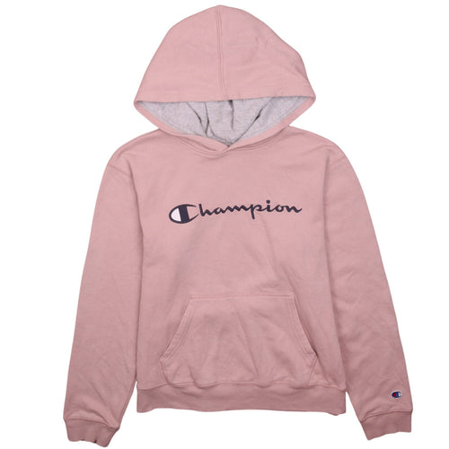 Champion Girls Pink XL Pullover Hoodie with Logo Design