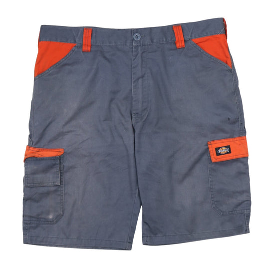 Dickies Men's Blue & Orange Cargo Workwear Shorts Size 34