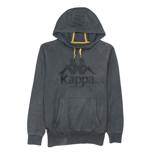 Kappa Men's Grey Pullover Hoodie Large Logo Sportswear