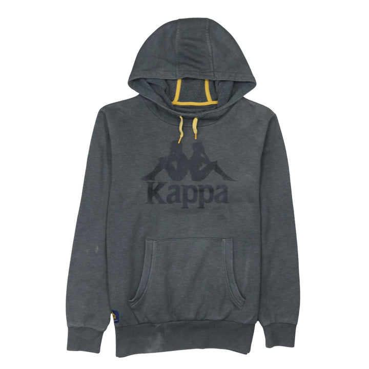 Kappa Men's Grey Pullover Hoodie Large Logo Sportswear