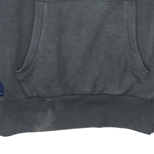 Kappa Men's Grey Pullover Hoodie Large Logo Sportswear