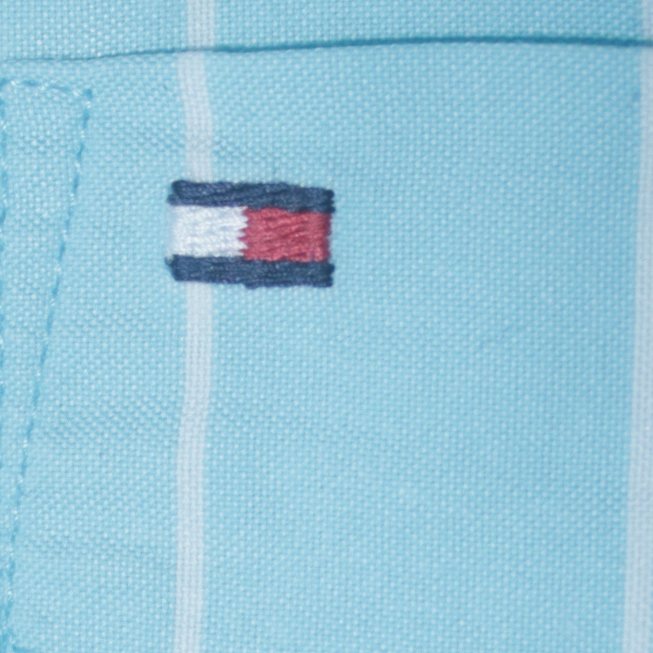 Tommy Hilfiger Men's Blue Striped Button-Down Cotton Shirt XL
