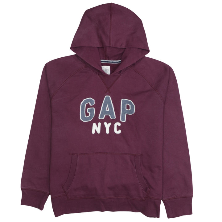 GAP Women’s Burgundy Hooded Pullover Sweatshirt XL Cotton Blend