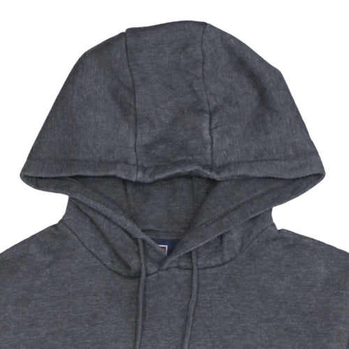 Fila Womens Charcoal Grey Pullover Hoodie Medium Embroidered Logo