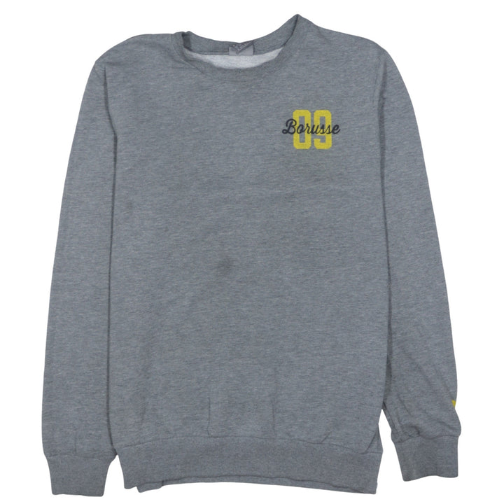 Puma Mens Grey BVB 09 Borussia Sweatshirt Size M Crew Neck Pullover