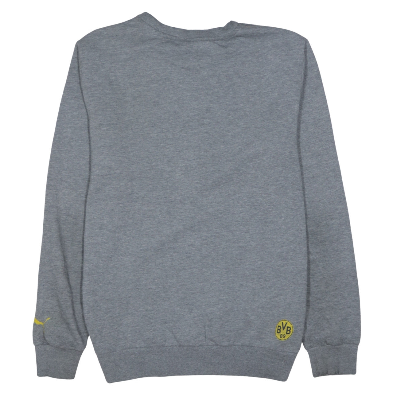 Puma Mens Grey BVB 09 Borussia Sweatshirt Size M Crew Neck Pullover