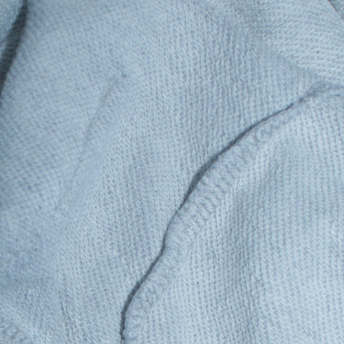 Adidas Boys Grey Blue Hoodie L 13-14 Years Pullover Fleece Logo Sweatshirt