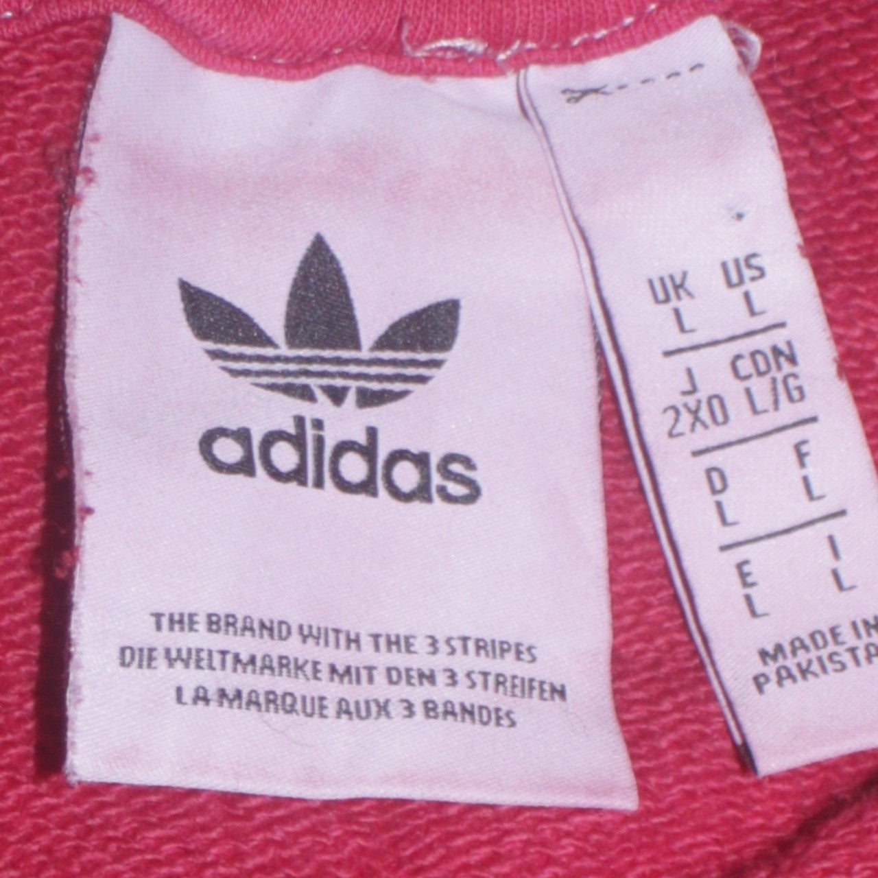 Adidas Men's Red Trefoil Logo Pullover Hoodie Size L