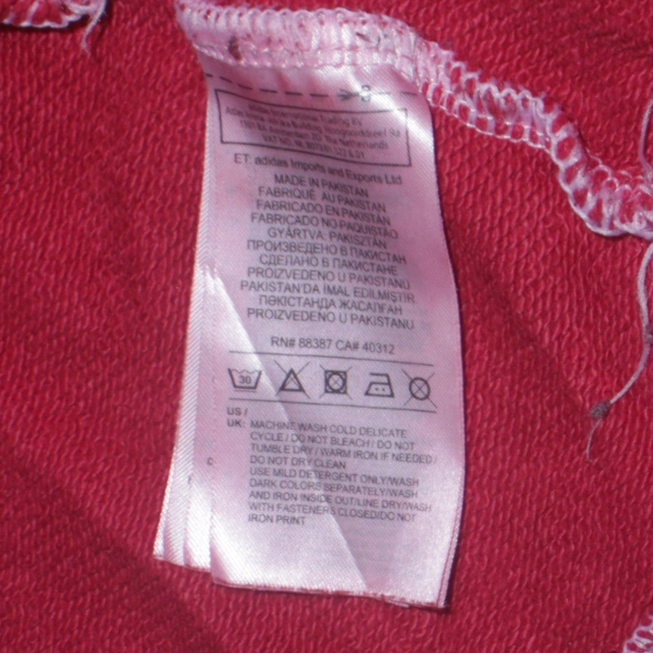 Adidas Men's Red Trefoil Logo Pullover Hoodie Size L