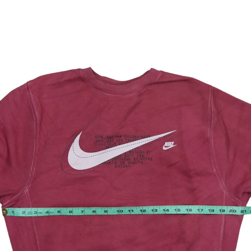 Nike Womens Burgundy XS Pullover Crew Neck Sweatshirt Cotton Blend