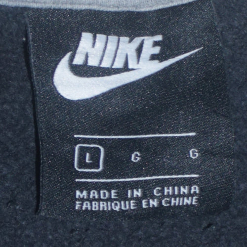Nike Men's Black 'Just Do It' Logo Crew Neck Sweatshirt L