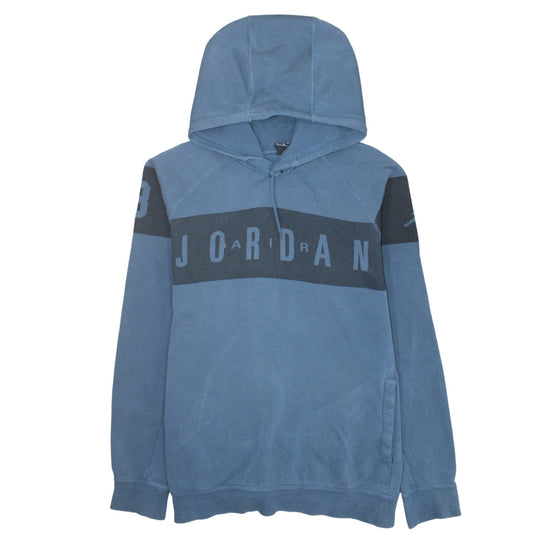 Jordan Men's Blue Pullover Hoodie L Graphic Sports Fleece Sweatshirt