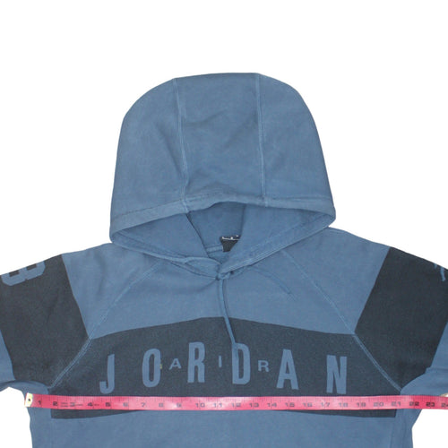 Jordan Men's Blue Pullover Hoodie L Graphic Sports Fleece Sweatshirt