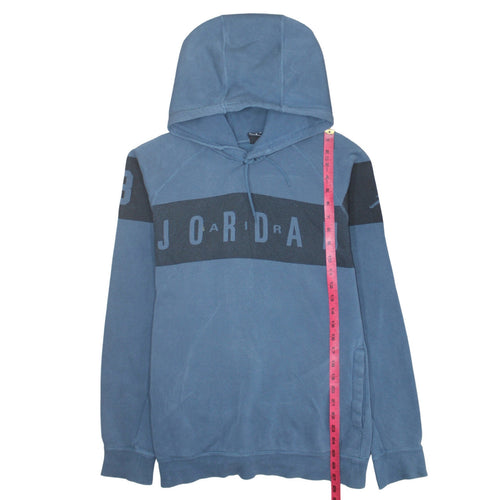Jordan Men's Blue Pullover Hoodie L Graphic Sports Fleece Sweatshirt