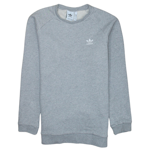Adidas Men's Grey Crew Neck Pullover Sweatshirt M Regular Fit