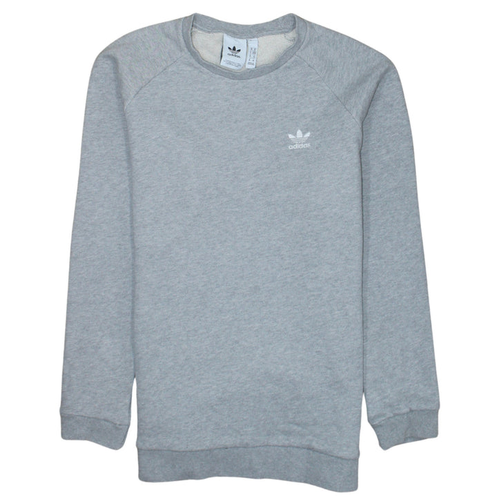 Adidas Men's Grey Crew Neck Pullover Sweatshirt M Regular Fit