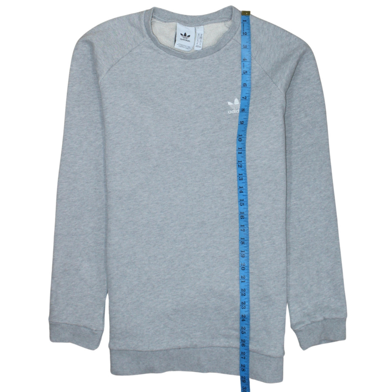 Adidas Men's Grey Crew Neck Pullover Sweatshirt M Regular Fit