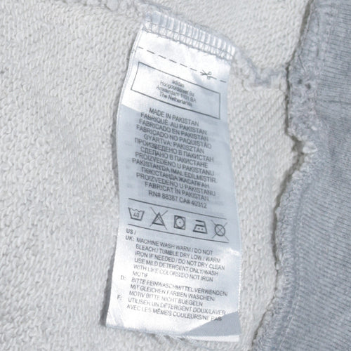 Adidas Men's Grey Crew Neck Pullover Sweatshirt M Regular Fit