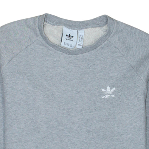 Adidas Men's Grey Crew Neck Pullover Sweatshirt M Regular Fit