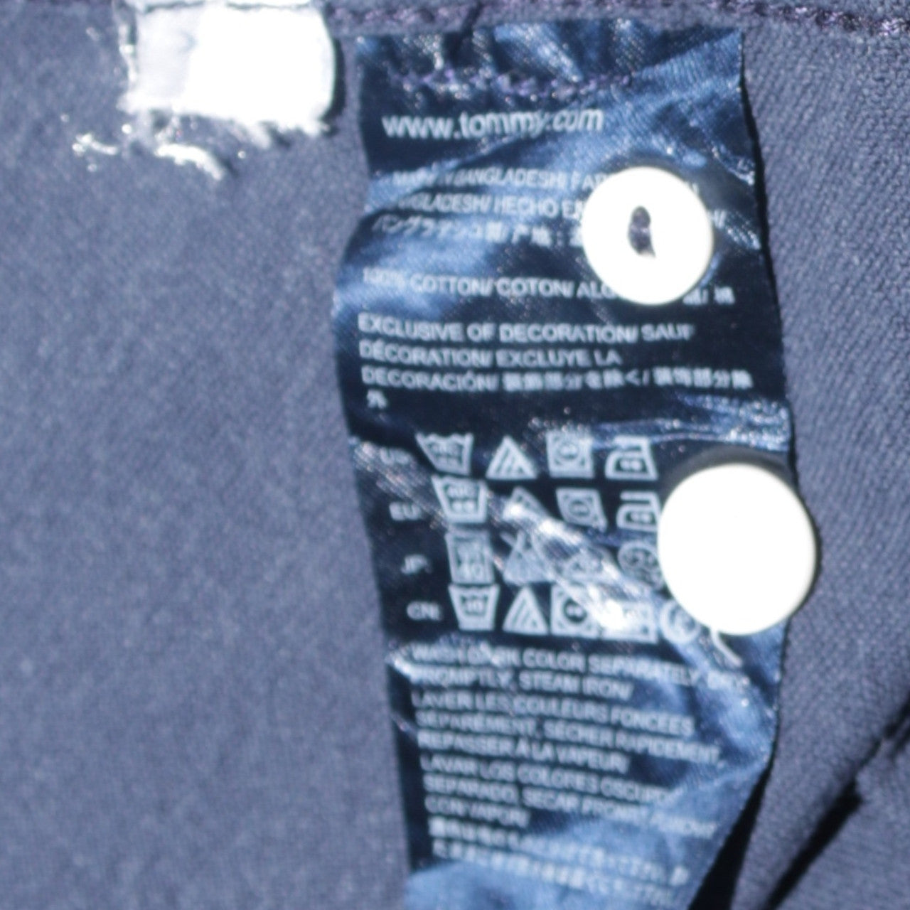 Tommy Hilfiger Men’s Blue Colourblock Cotton Shirt L Slim Fit